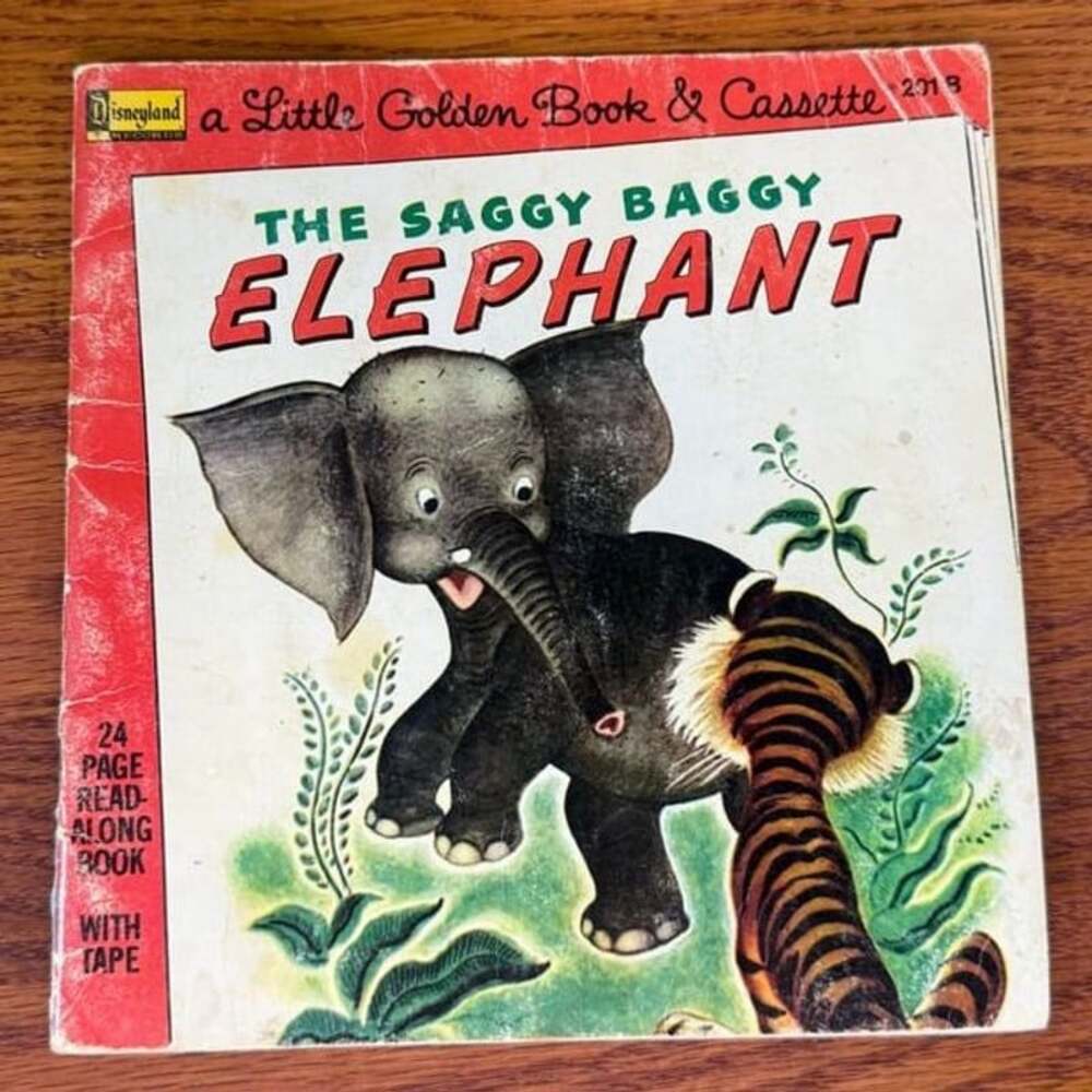 Vintage Disney "The Saggy‎ Baggy Elephant" Little Golden Book